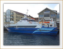 barbuda monsterrat antigua ferry docked